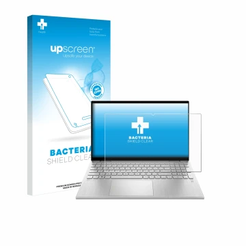 Front side of a product packaging with the brand logo upscreen. Next to it is the device HP Pavilion x360 Convertible 15-erX s