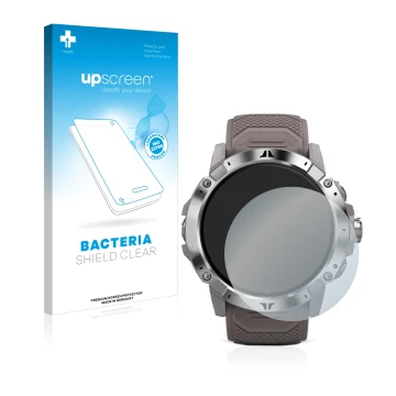 Front side of a product packaging with the brand logo upscreen. Next to it is the device Coros Vertix 2 shown with the corresp