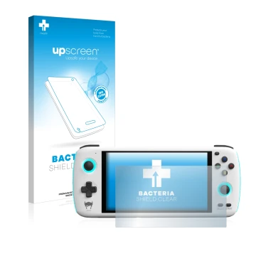 Front side of a product packaging with the brand logo upscreen. Next to it is the device AYN Odin shown with the corresponding