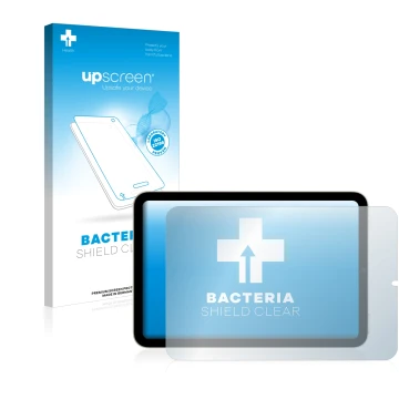 Front side of a product packaging with the brand logo upscreen. Next to it is the device Apple iPad Mini 6 2021 (Landscape, 6n