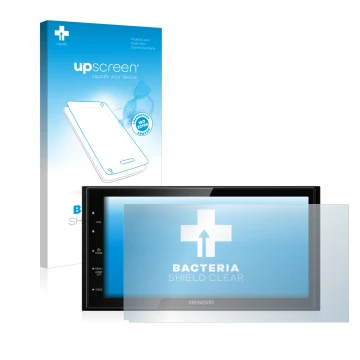 Front side of a product packaging with the brand logo upscreen. Next to it is the device Kenwood DMX5020DABS shown with the co