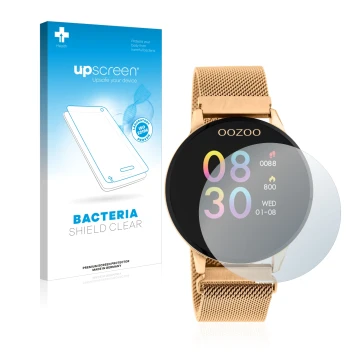 Front side of a product packaging with the brand logo upscreen. Next to it is the device Oozoo Q00117 shown with the correspon