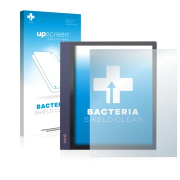 Front side of a product packaging with the brand logo upscreen. Next to it is the device Boox Note Air 2 shown with the corres