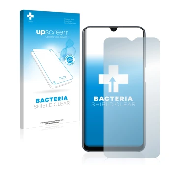 Front side of a product packaging with the brand logo upscreen. Next to it is the device Oppo A54s shown with the correspondin