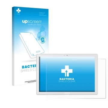 Front side of a product packaging with the brand logo upscreen. Next to it is the device Archos T101 4G shown with the corresp