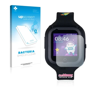 Front side of a product packaging with the brand logo upscreen. Next to it is the device SoyMomo Space 2.0 shown with the corr