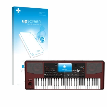 Front side of a product packaging with the brand logo upscreen. Next to it is the device KORG Pa1000 shown with the correspond