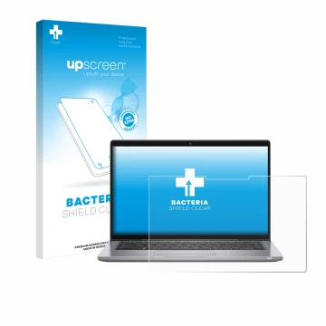 Front side of a product packaging with the brand logo upscreen. Next to it is the device Dell Latitude 7320 2-in-1 shown with 