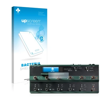 Front side of a product packaging with the brand logo upscreen. Next to it is the device Kemper Profiler Remote shown with the