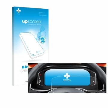 Front side of a product packaging with the brand logo upscreen. Next to it is the device Volkswagen Polo 6 Digital Cockpit Pro