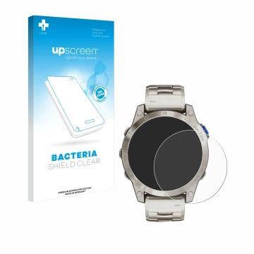 Front side of a product packaging with the brand logo upscreen. Next to it is the device Garmin D2 Mach 1 shown with the corre