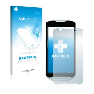 Front side of a product packaging with the brand logo upscreen. Next to it is the device Zebra TC52 shown with the correspondi