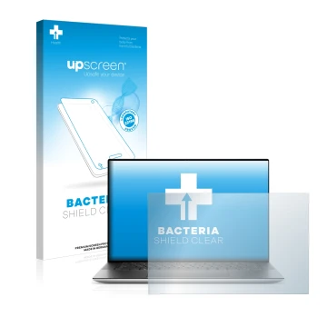 Front side of a product packaging with the brand logo upscreen. Next to it is the device Dell XPS 15 9520 Non-Touch shown with