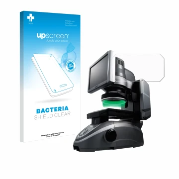 Front side of a product packaging with the brand logo upscreen. Next to it is the device Keyence IM-6125 Glass plate shown wit