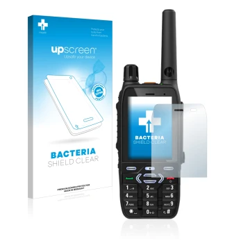 Front side of a product packaging with the brand logo upscreen. Next to it is the device Motorola MXP600 shown with the corres