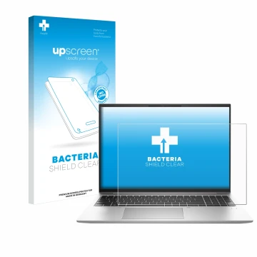 Front side of a product packaging with the brand logo upscreen. Next to it is the device HP EliteBook 840 G9 shown with the co