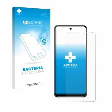 Front side of a product packaging with the brand logo upscreen. Next to it is the device Motorola Moto E32 shown with the corr