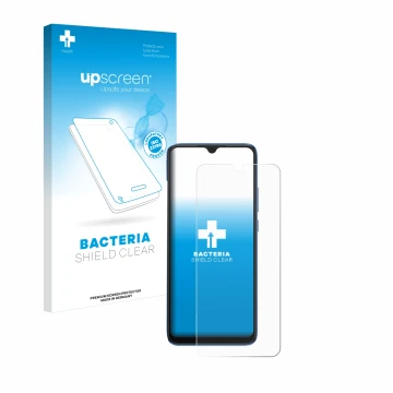 Front side of a product packaging with the brand logo upscreen. Next to it is the device Xiaomi Redmi 10C shown with the corre