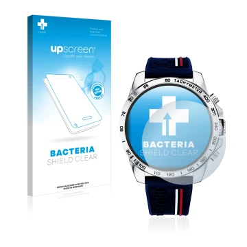 Front side of a product packaging with the brand logo upscreen. Next to it is the device Tommy Hilfiger 1791476 shown with the