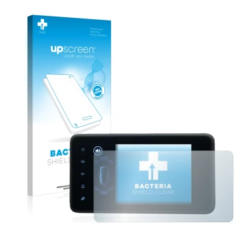 Front side of a product packaging with the brand logo upscreen. Next to it is the device Dacia Jogger 2022 Media Display 8