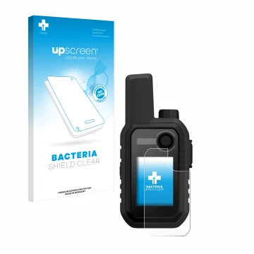 Front side of a product packaging with the brand logo upscreen. Next to it is the device Garmin Alpha 10 K shown with the corr