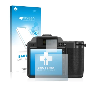 Front side of a product packaging with the brand logo upscreen. Next to it is the device Fujifilm X-H2 shown with the correspo