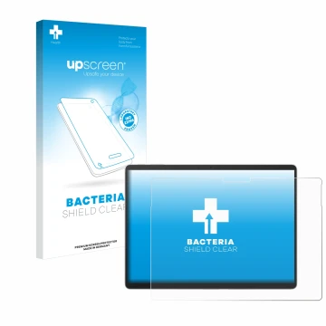 Front side of a product packaging with the brand logo upscreen. Next to it is the device Microsoft Surface Pro 9 shown with th