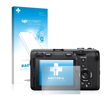 Front side of a product packaging with the brand logo upscreen. Next to it is the device Sony Alpha FX30 Cinema Line shown wit