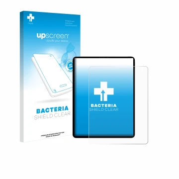 Front side of a product packaging with the brand logo upscreen. Next to it is the device Apple iPad Pro 12.9