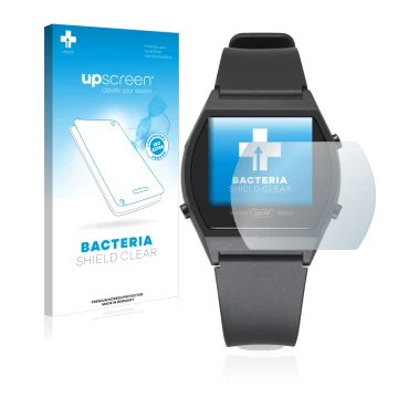 Front side of a product packaging with the brand logo upscreen. Next to it is the device Casio LW-204-1BEF shown with the corr