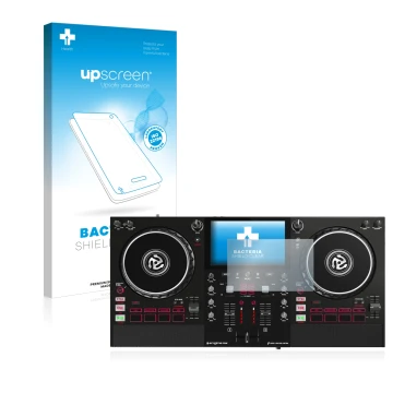Front side of a product packaging with the brand logo upscreen. Next to it is the device Numark Mixstream Pro shown with the c