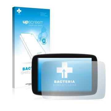 Front side of a product packaging with the brand logo upscreen. Next to it is the device TomTom GO Exclusive shown with the co