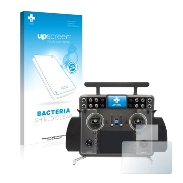 Front side of a product packaging with the brand logo upscreen. Next to it is the device FrSky Tandem XE 2 shown with the corr