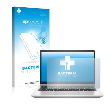 Front side of a product packaging with the brand logo upscreen. Next to it is the device HP ProBook 440 G9 shown with the corr