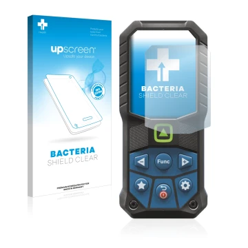 Front side of a product packaging with the brand logo upscreen. Next to it is the device Bosch GLM 50-25 G shown with the corr