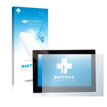 Front side of a product packaging with the brand logo upscreen. Next to it is the device MG 4 7-Zoll Digitales Instrumentendis