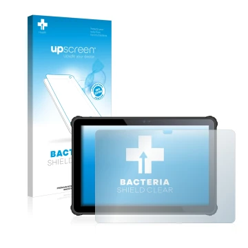 Front side of a product packaging with the brand logo upscreen. Next to it is the device Oukitel RT2 shown with the correspond