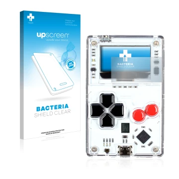 Front side of a product packaging with the brand logo upscreen. Next to it is the device Arduboy FX shown with the correspondi