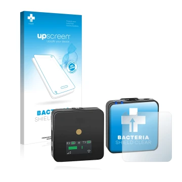 Front side of a product packaging with the brand logo upscreen. Next to it is the device Rode Wireless GO II shown with the co