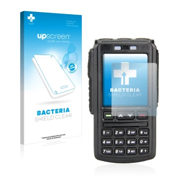 Front side of a product packaging with the brand logo upscreen. Next to it is the device AnyTone BT-01 shown with the correspo