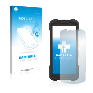Front side of a product packaging with the brand logo upscreen. Next to it is the device Zebra TC73 shown with the correspondi