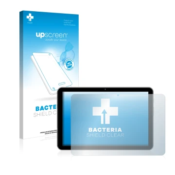 Front side of a product packaging with the brand logo upscreen. Next to it is the device Peaq PET 1008 shown with the correspo