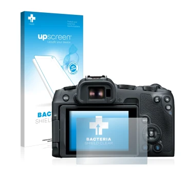 Front side of a product packaging with the brand logo upscreen. Next to it is the device Canon EOS R8 shown with the correspon