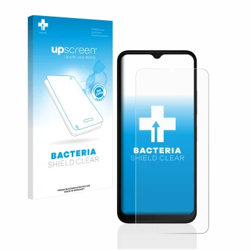 Front side of a product packaging with the brand logo upscreen. Next to it is the device Nokia C22 shown with the correspondin