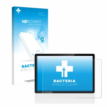 Front side of a product packaging with the brand logo upscreen. Next to it is the device Blackview Tab 12 Pro shown with the c