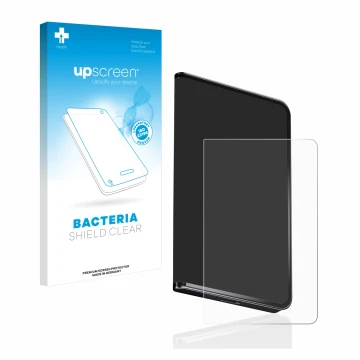 Front side of a product packaging with the brand logo upscreen. Next to it is the device Ledger Stax crypto wallet shown with 