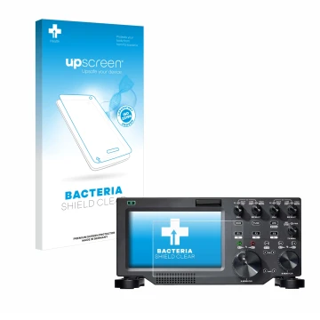 Front side of a product packaging with the brand logo upscreen. Next to it is the device FlexRadio Maestro FLEX-6000 shown wit