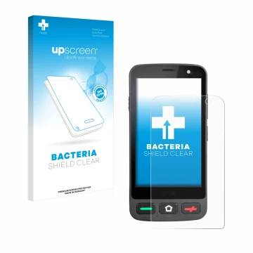 Front side of a product packaging with the brand logo upscreen. Next to it is the device Brondi Amico Pocket shown with the co