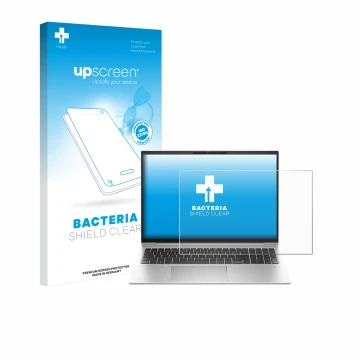 Front side of a product packaging with the brand logo upscreen. Next to it is the device HP EliteBook 860 G10 shown with the c