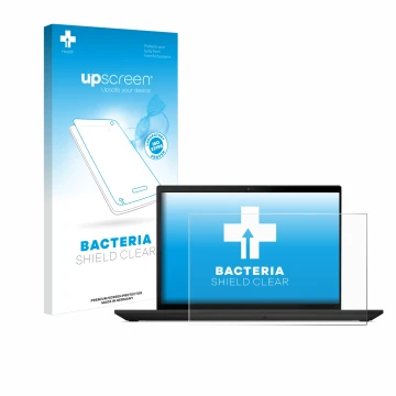 Front side of a product packaging with the brand logo upscreen. Next to it is the device Lenovo ThinkPad T16 Gen 2 shown with 